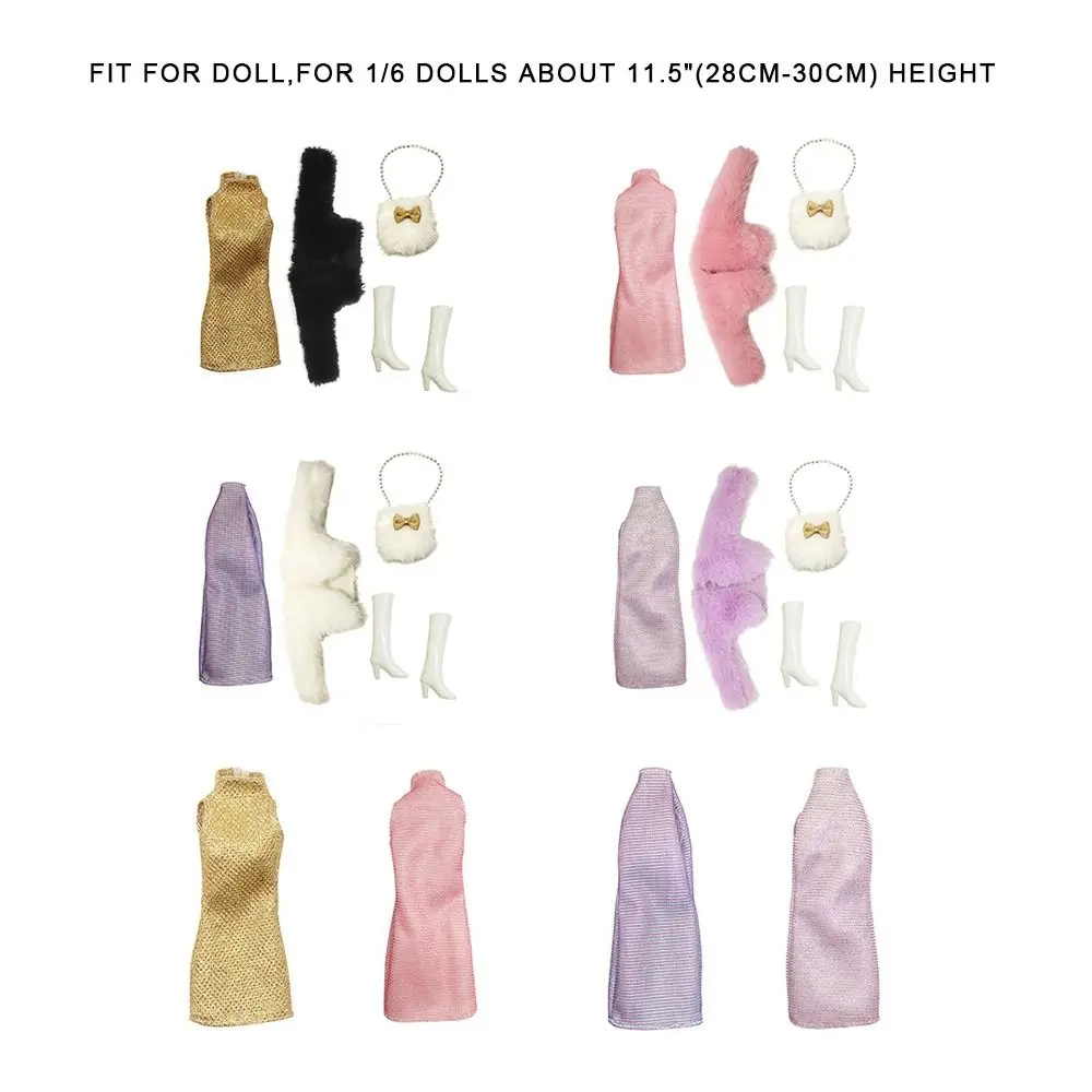 New Fashion Doll Elegant Dresses Casual Wears 8 Styles 30cm Doll Boots Elegant Party Clothes 11.5" Doll/1/6 BJD Dolls