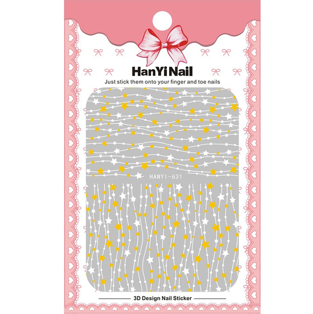 Gold Sliders 3D Nail Stickers Geometric Swirl Wave Liners Stripe Adhesive Slider Transfer Decal DIY Nail Art Decorations