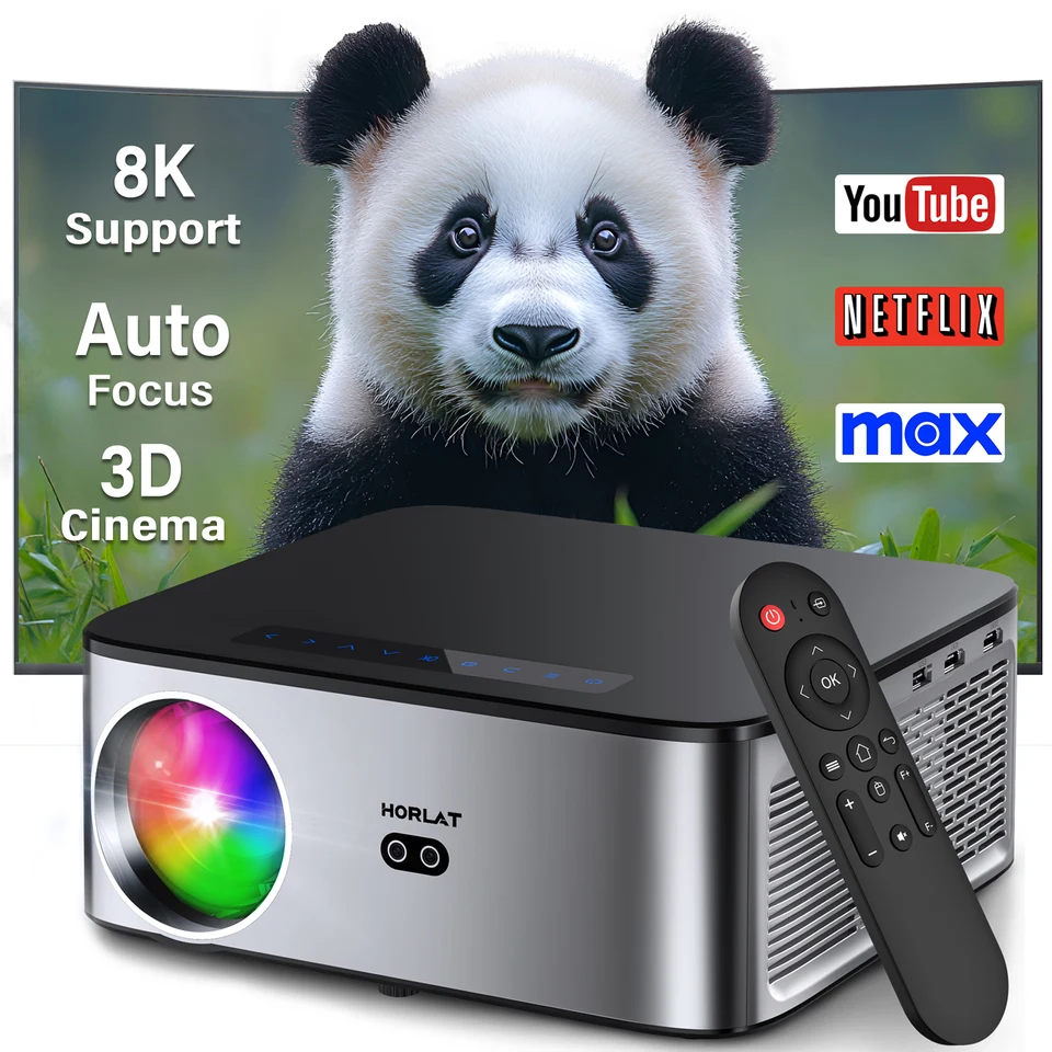 Mini Proiettore 4K Supporta, 2025 Android 13 Proiettore Portatile