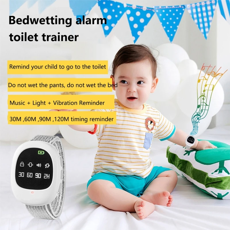 Wireless Bedwetting Alarm Vibration Reminding Pee Alarm with Receiver for Boys Grils Kid Potty Training Elder Care