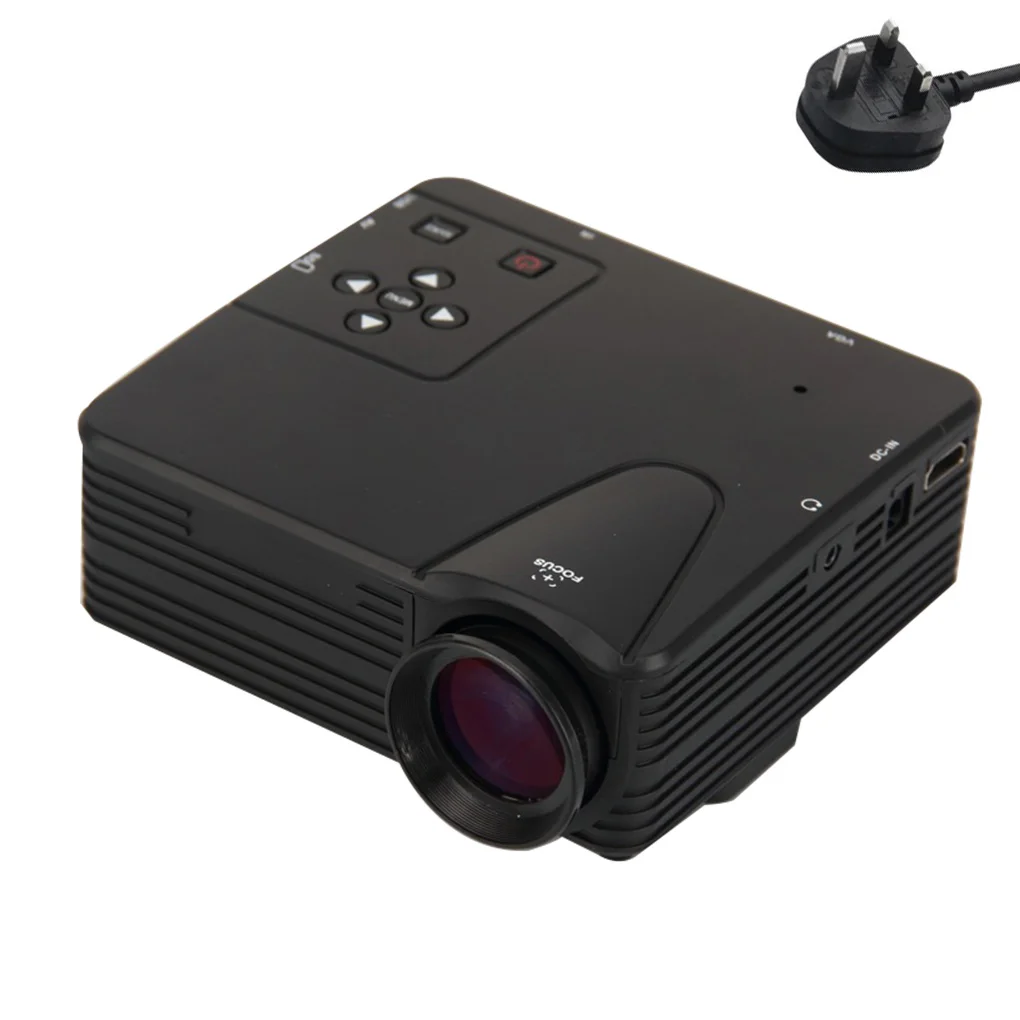 

Mini Portable LED Projector 1920 x 1080 Pixels Full HD 1080P Multimedia Projector Video Movie Home Theater UK Plug