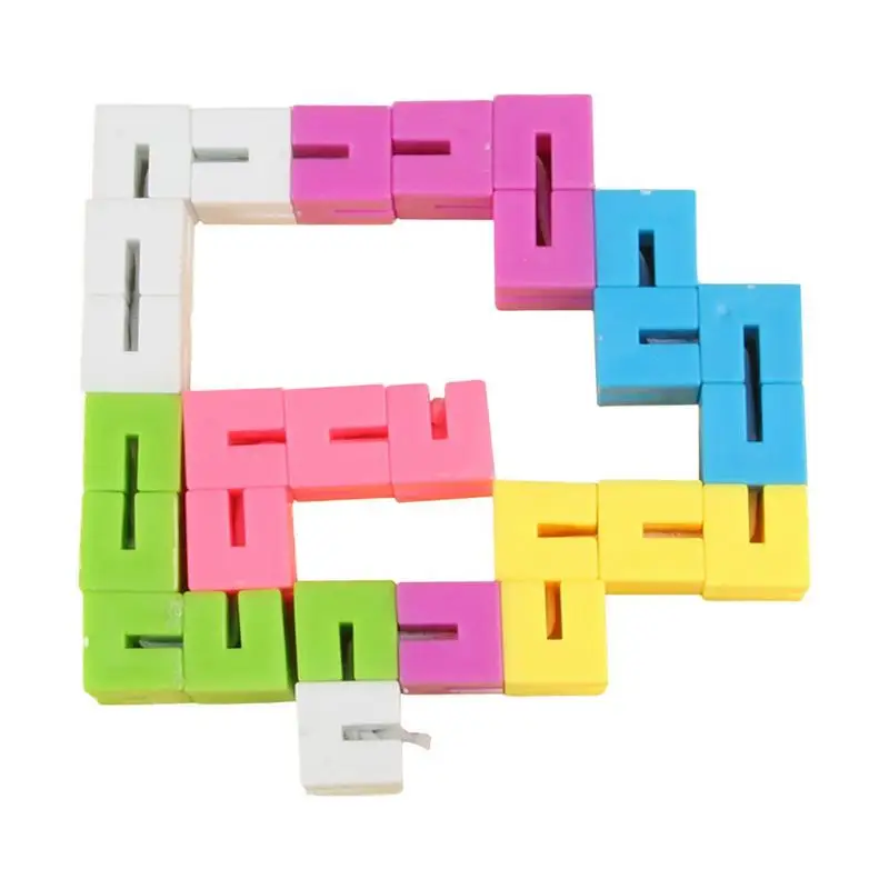 Fidget Snake Cube Fidget Puzzle Cubes Twist Puzzle Snake Cube Smooth Fun Educational Fidget Puzzle Cubes Sensory Toys For