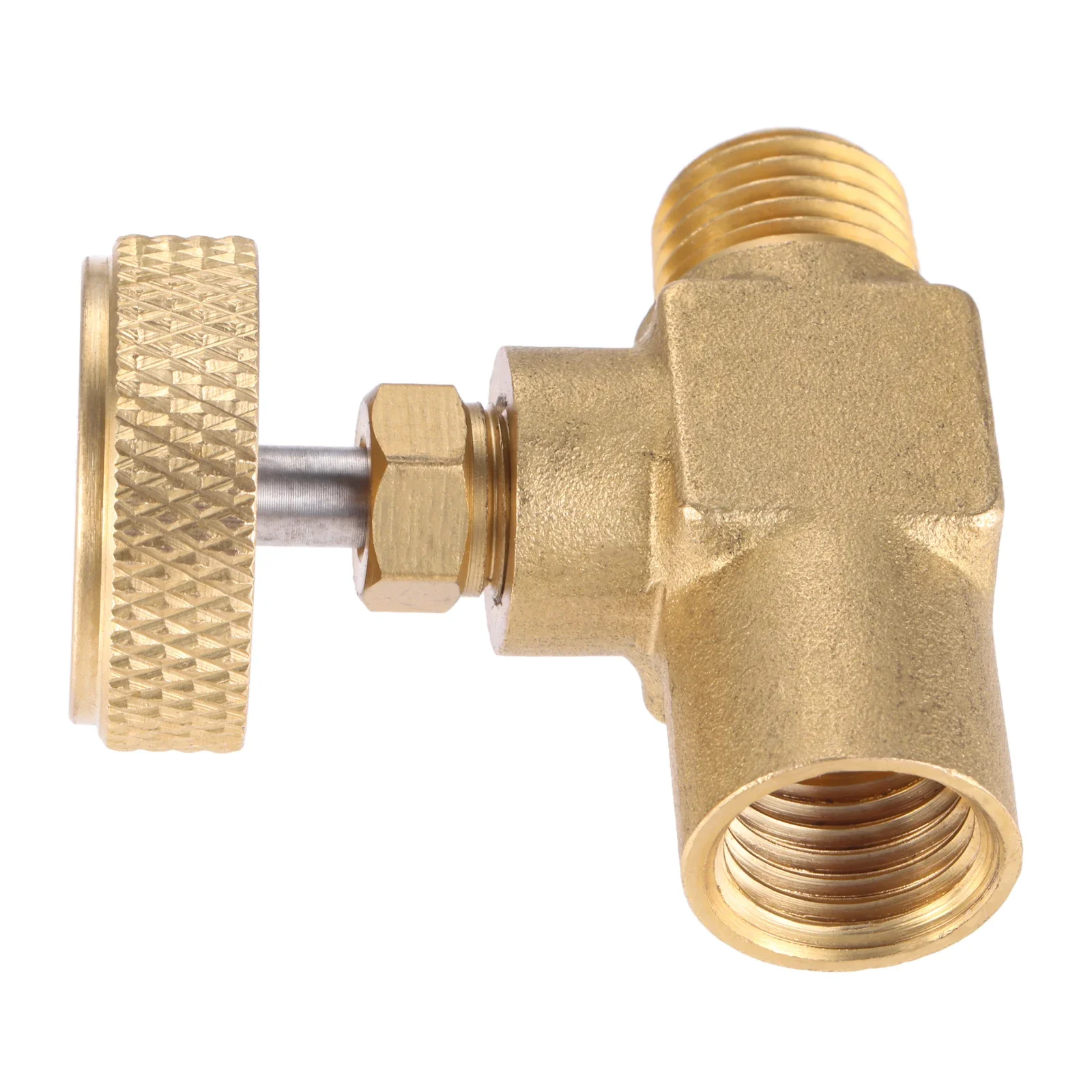 1/4" Female NPT X 1/4" Male NPT Needle Valve Heavy Duty Brass High Pressure Propane LPG Gas Flow Control Needle Valve Golden