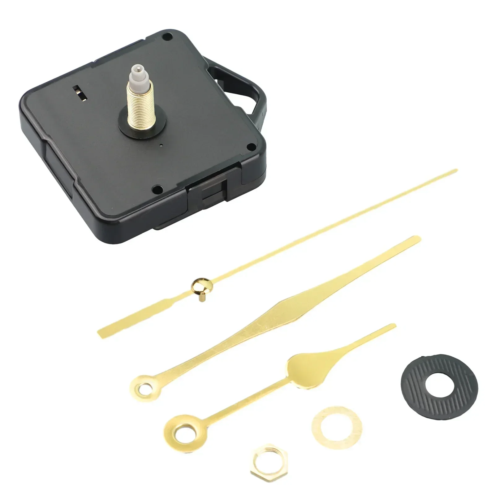 Replacement Parts Clock Repair Set Simple Design 1.5V AA Battery Gold Hands Long Hands Mechanism Plastic + Aluminum