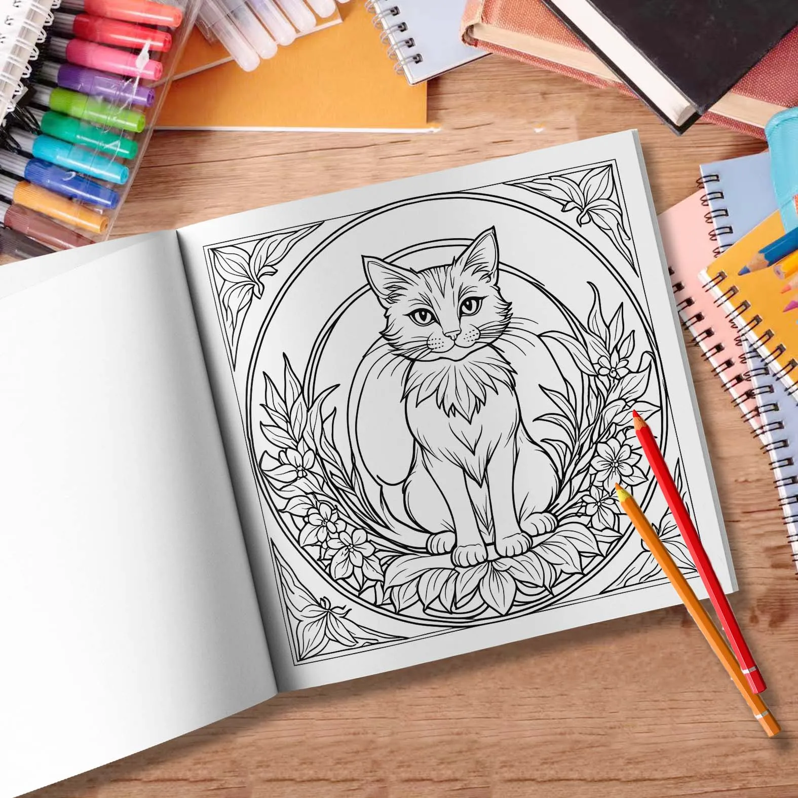 1pc Art Coloring Book 24Page Animal World pattern For Adults Teens Stress Kill Time Graffiti Painting Drawing Art Book 6