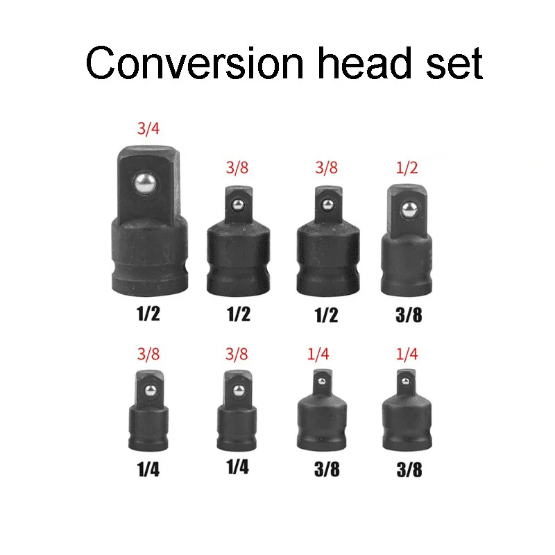 Sockets impact wrench socket wrench socket Sleeve Ratchet Wrench Socket Adapter 1/4 3/8 1/2  ﻿ 6