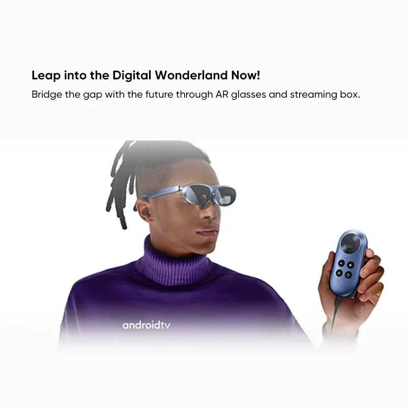 Nuovi occhiali Rokid Max Smart AR 3D Micro OLED 215" Schermo massimo 50 ° Visualizzazione FoV per telefoni Schermo proiettato per PC All-in-One navidad - immagine 6