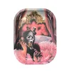 Dish Tin Storage Case Plate Small Roller Container 18*14cm Metal Tobacco Tinplate Rolling Tray Cigarette Smoking Accessories 5