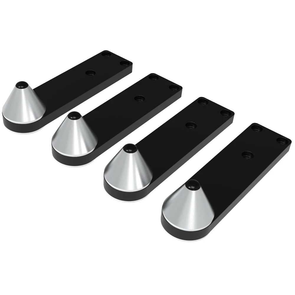 4 Stuks Luidspreker Spike Isolation Spikes Stand Voet, HiFi Speaker Spike Schokbestendige Cone Base Pads voor Speaker Frame Versterker CD DVD-speler, Roestvrijstalen Luidspreker