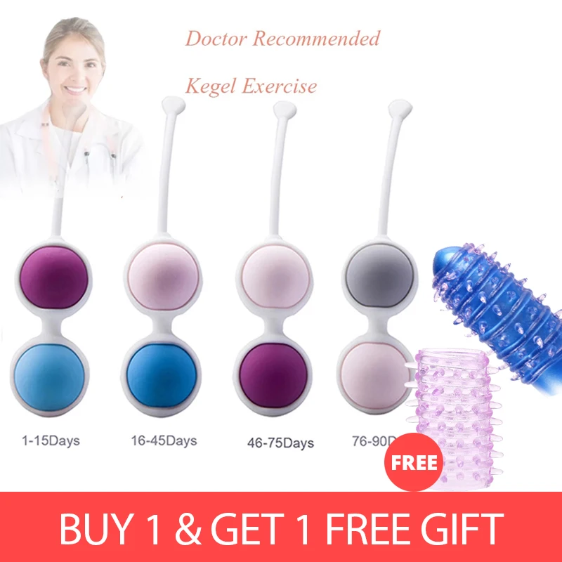 4Pcs Medicina Geisha Ball Smart Silicone Kegel Balls Ben Wa Ball Kegel Simulator Vagina Stringere Esercizio Giocattoli Del Sesso Per Le Donne