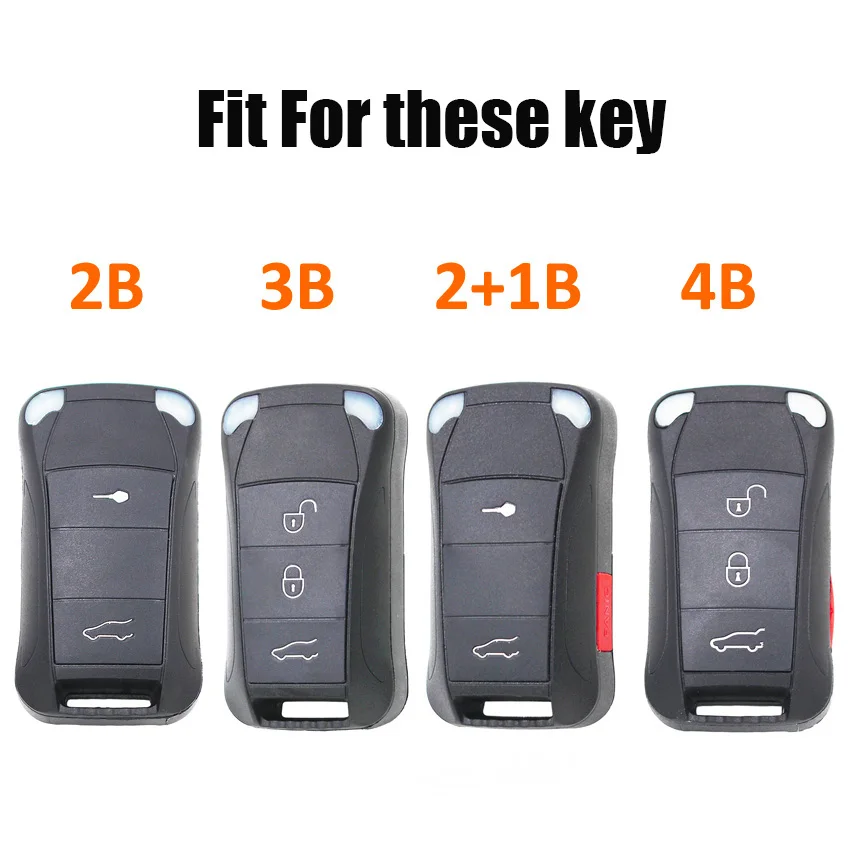 2 3 Buttons Silicone Car Key Case Cover Shell for Porsche Cayenne GTS 2004 2005 2006 2007 2008 2009 2010 2011 Fob Key Case key case key case cover car key shell remote control case cover