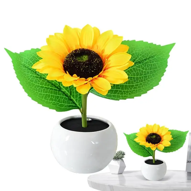 

Flower Night Light Sunflower Bedside Lamp LED Decorative Rechargeable Light With Dimmable And Touch Control For Bedroom Living