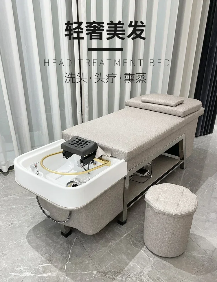 Description Picture 2 of itemShower Head Shampoo Chair Hair Stylist Water Circulation Shampoo Bed Wash Hair Salon Silla Peluqueria Salon Furniture MQ50SC