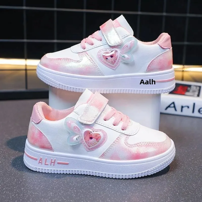 أحذية رياضية للفتيات أحذية رياضية كاجوال ناعمة من الأسفل ومضادة للانزلاق لطلاب المدارس الابتدائية وصلت حديثًا لربيع الخريف