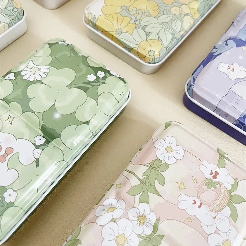 Paint Tray Color Palette Watercolor Palette New Empty Watercolor Palette Tin Box Paint Storage Paint Tray Cartoon Rabbit Pattern Aquarela Painting Art Supplies