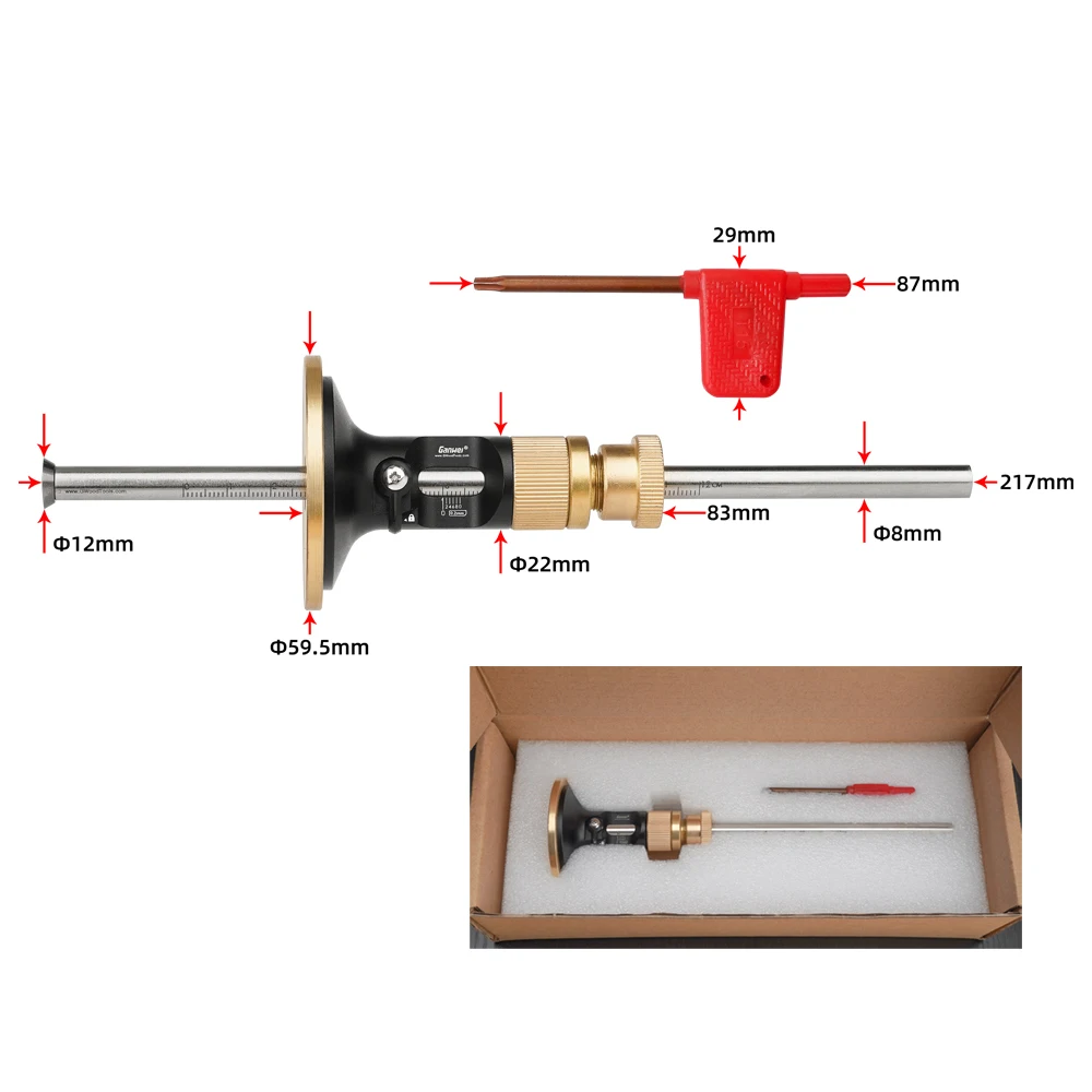 car dent repair kit 0-120mm Precision European Scriber Ruler Marking Gauge Fine-tuning Automatic Alloy Line Scribing Depth measurement Tools electric drill set Tool Sets