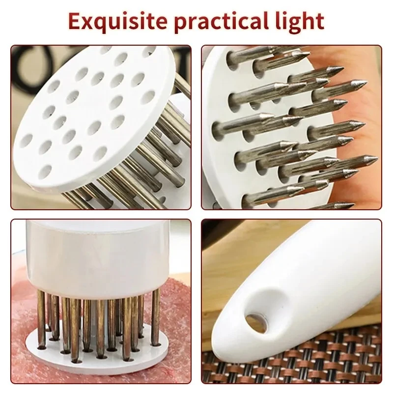 Meat Tenderizer Meat Hammer Household Stainless Steel Steak, Pork Cutlet, Quick Release Meat Needle, Portable Meat Hammer, Kitchen Tool