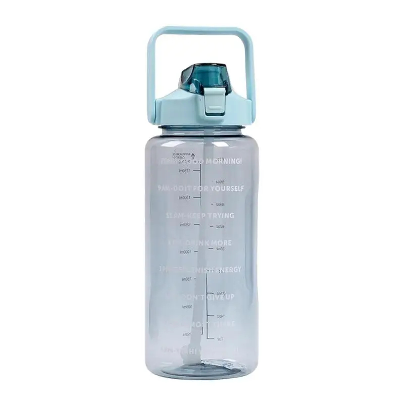 

Time Water Bottles 2L Big Sports Drinking Cup Water Bottle With Time Marker & Fruit Strainer Leak-proof Bottle Perfect For