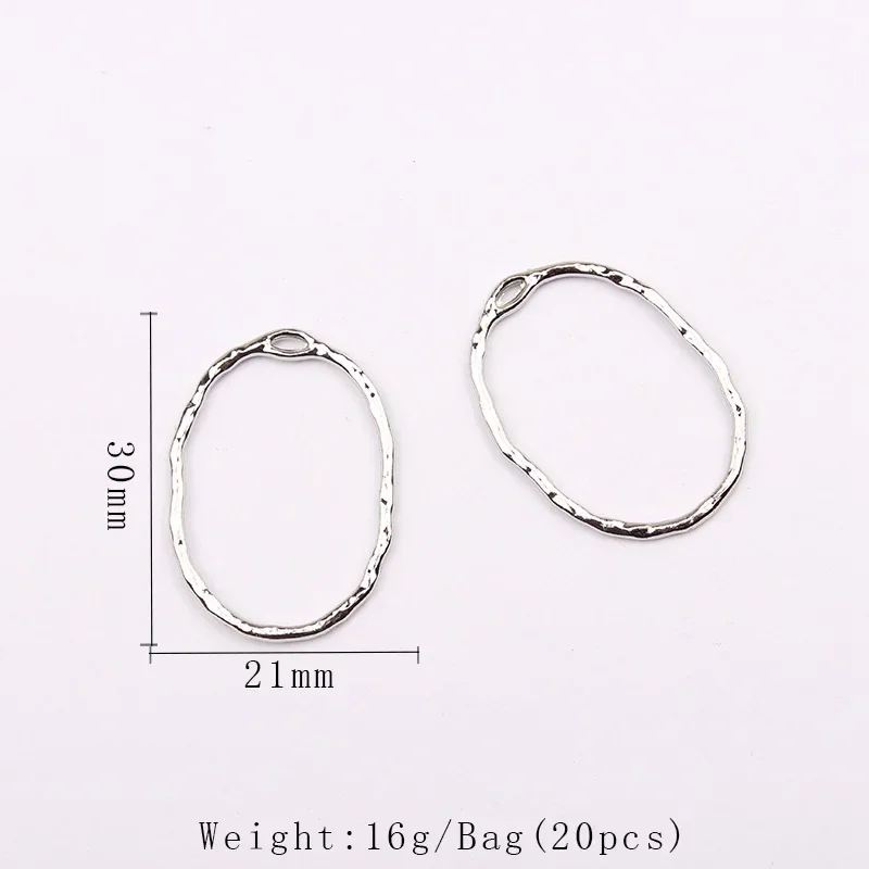Zinc Alloy  Big Geometric Round Circle Porous Connector Charms 10pcs/lot For DIY Necklace Earrings Jewelry Accessories