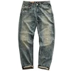 Red Selvedge Denim Jeans for Men High Quality 12.5oz Tapered Straight Pants WHISKER Painting Washed American Vintage Y2k 512 6