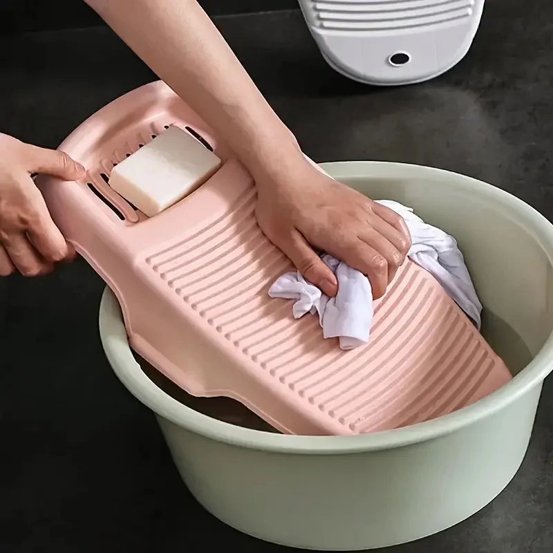 Compact & Sturdy Handwashing Washboard-Non-Slip, with Soap Storage, Ideal for Delicates and Small Items