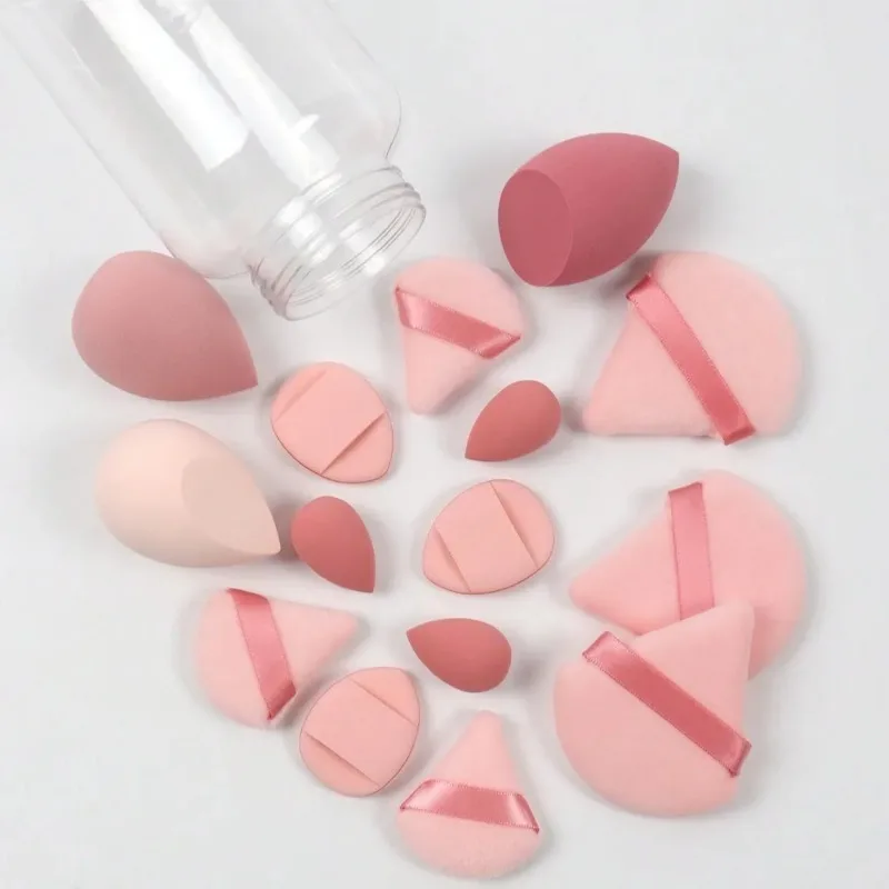 14/15pcs Makeup Sponge Powder Puff Soft Foundation Concealer Powder Cream Puff Dry Wet Cosmetic Puff Multi-colored Beauty Sponge 6