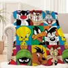 Cartoon Cute Blanket Plush Nap Sofa rug for Living L-LooneyS Room Warm Office T-Tunes Bedroom Birthday Home Travel Kid Gifts 6