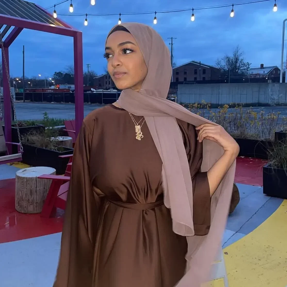 Plain Closed Abaya Dress Dubai Ramadan Eid Turkish Satin Abayas for Women Muslim Dresses Islam Modest Clothes Kaftan Hijab Robe