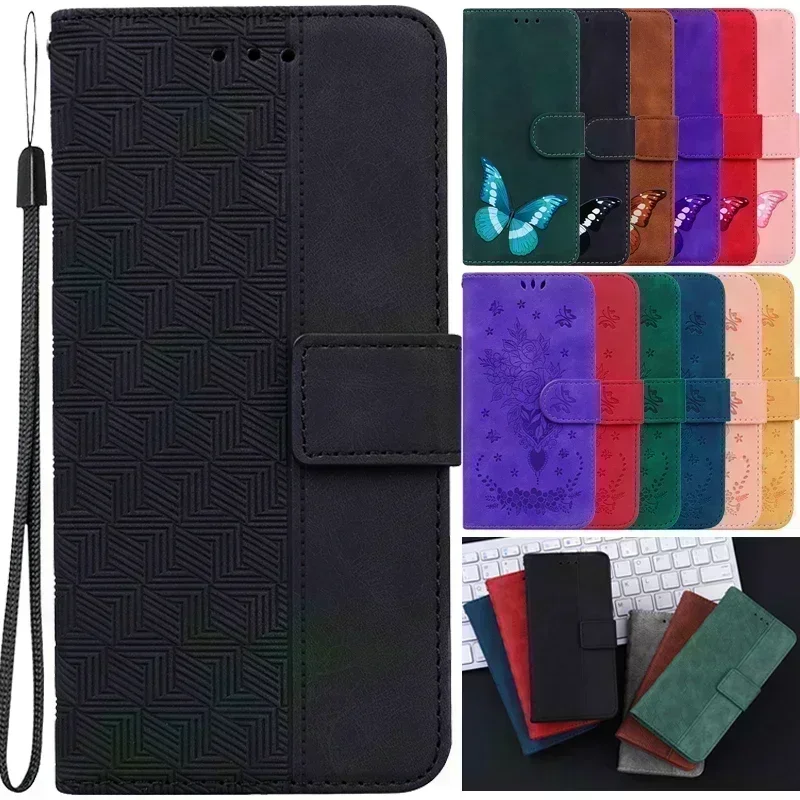 Custodia A18 Per Oppo A18 Cph2591 Custodia A Portafoglio In Pelle Con Geometria Magnetica Per Oppo A18 A78 A58 A38 A98 Coque Shell
