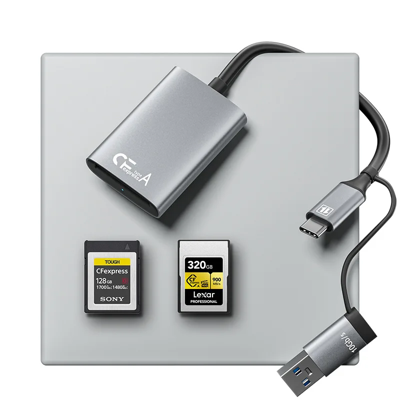 FC&EC CFe 카드 리더기 CFexpress A 카드 리더기 고속 전송 USB Type-C 포트( 카메라용) iPhone 15 MacBook Pro