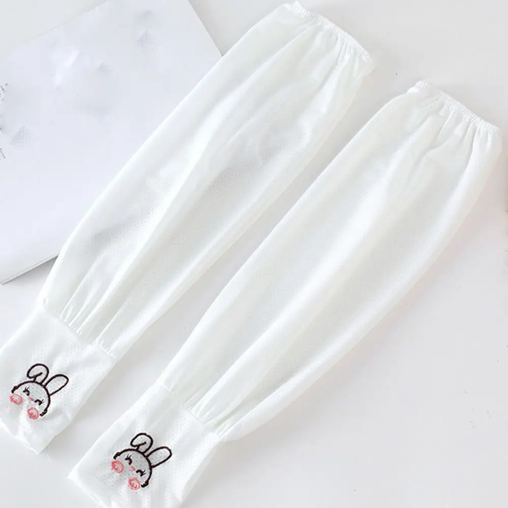 Quick Drying Rabbit Arm Sleeves Breathable Sun Protection Arm Cover Sunscreen Sleeves Thin Anti-UV Ice Silk Sleeves Sports