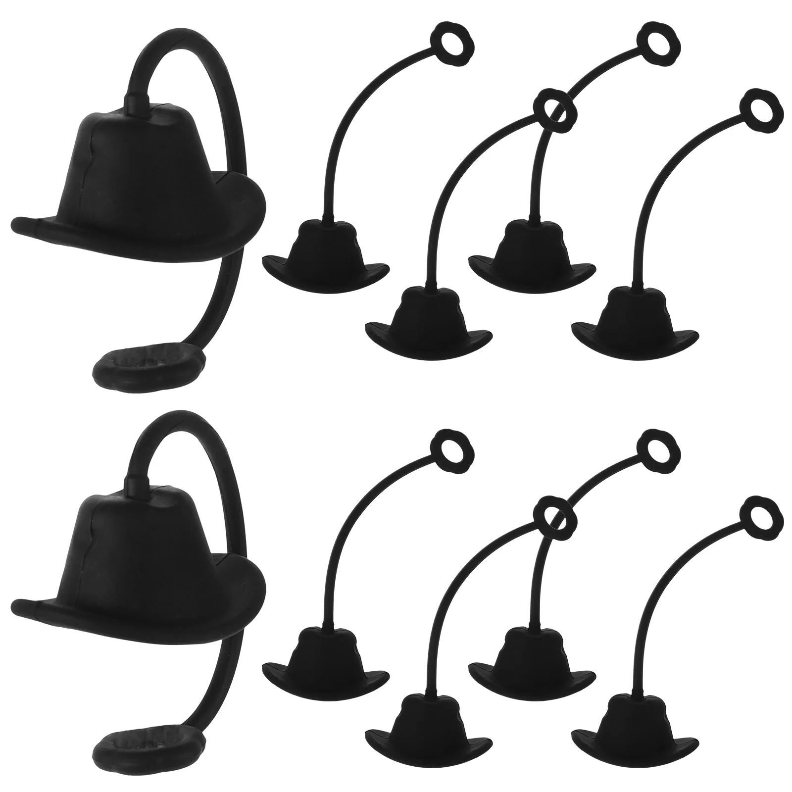 

10pcs Dust-proof Straw Protector Straw Silicone Toppers Cowboy Hat Straw Plugs