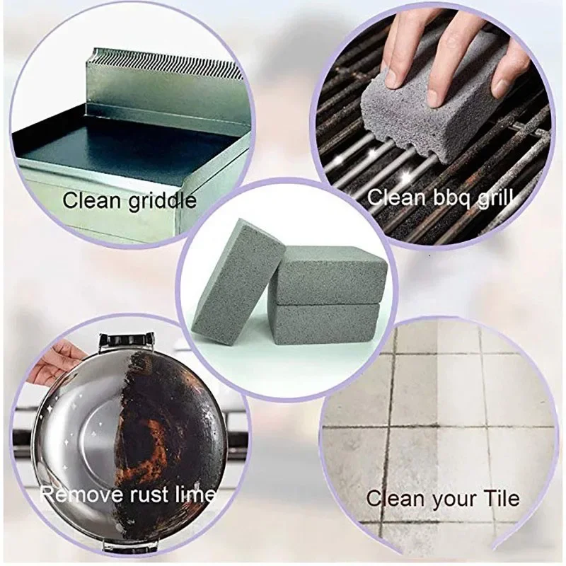 BBQ Grill Cleaning Brick Block Grill Stone Racks Stains Grease Cleaner BBQ Tools For Kitchen Gadgets Cleaning Brush