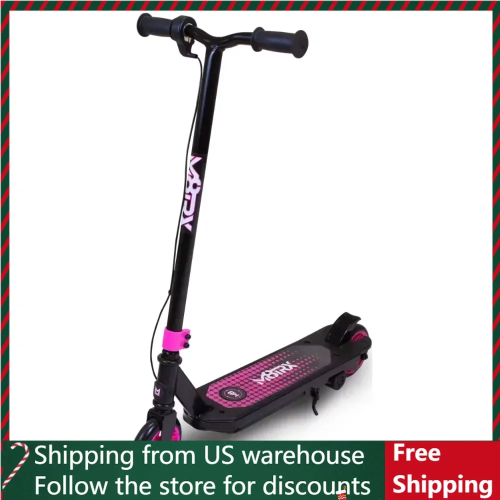 

Электрический скутер розового цвета для детей в возрасте от 6 до 12 лет, электроскутер с электроприводом и скоростью 8 миль/ч, Бесплатная доставка детских скутеров