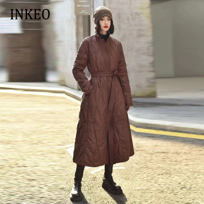 Fashion Women Xlong Puffer Jacket Parkas 2022 Autumn Winter Elegant 90