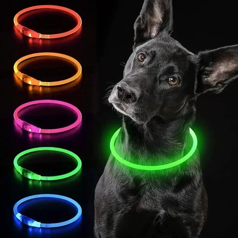 2023 Led Dog Collar Luminous Usb Cat Dog Collar 3 Modes Led Light Glowing Loss Prevention LED Collar for Dog Pet Dog Accessories adjustable led glowing dog collar luminous dog collar usb rechargeable safety glowing nylon collars for small medium large dog