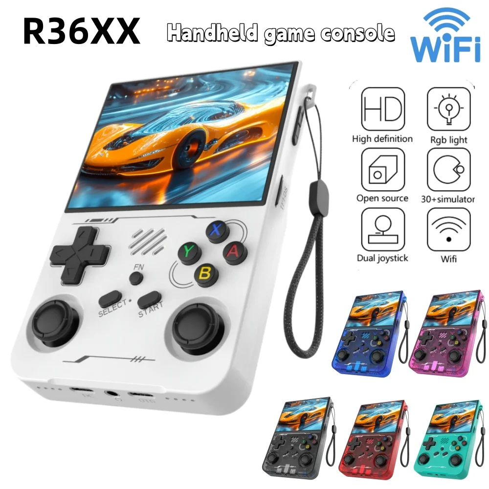 Console de jeu vidéo portable rétro R36XX R36S, écran IPS R36 Ultra, 128 Go de jeux préchargés, lecteur de poche portable avec système Linux 1 Console de jeu vidéo portable rétro R36XX R36S, écran IPS R36 Ultra, 128 Go de jeux préchargés, lecteur de poche portable avec système Linux 1