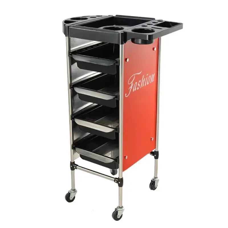 Nordic Hair Salon Rolling Cart Designers Modern Storage Creativity Salon Trolley Utility Furniture Carrinho Multiuso FYST