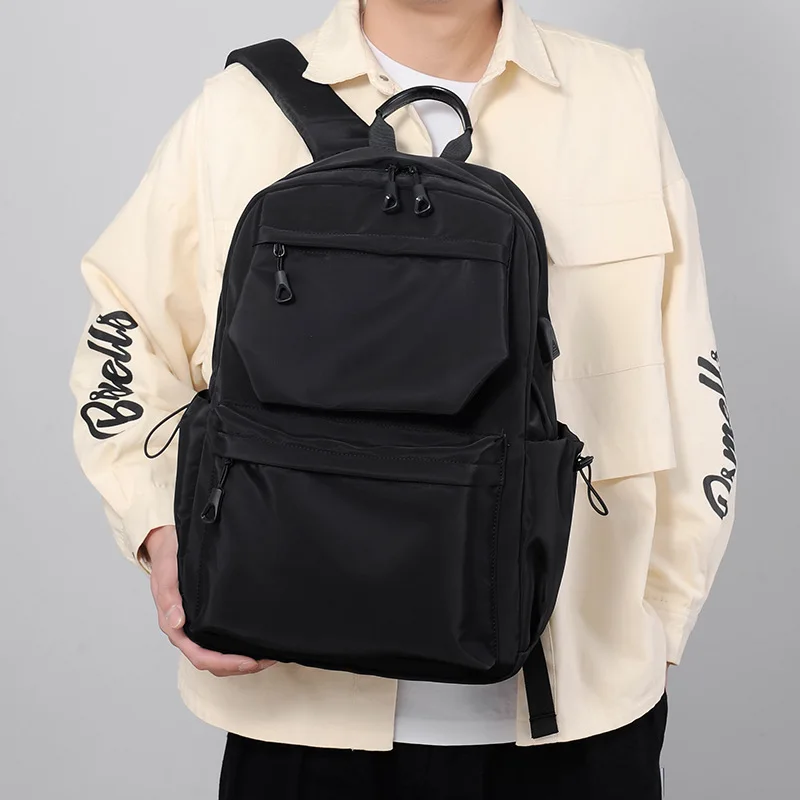 Borsa a tracolla Maschio Junior High School Studenti universitari Zaino Borsa da viaggio di grande capacità Zaino per computer per il tempo libero - immagine 4