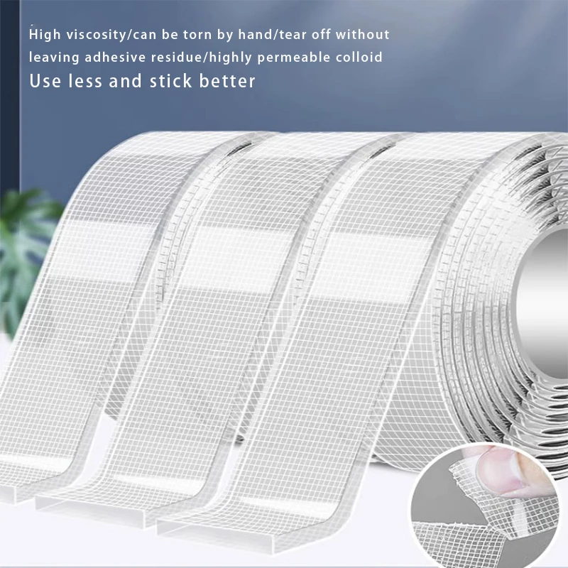 

Super Strong Double Sided Adhesive Tape Reusable Washable Waterproof Transparent Tape Sticky Glue Extra Strong Sticky Strip