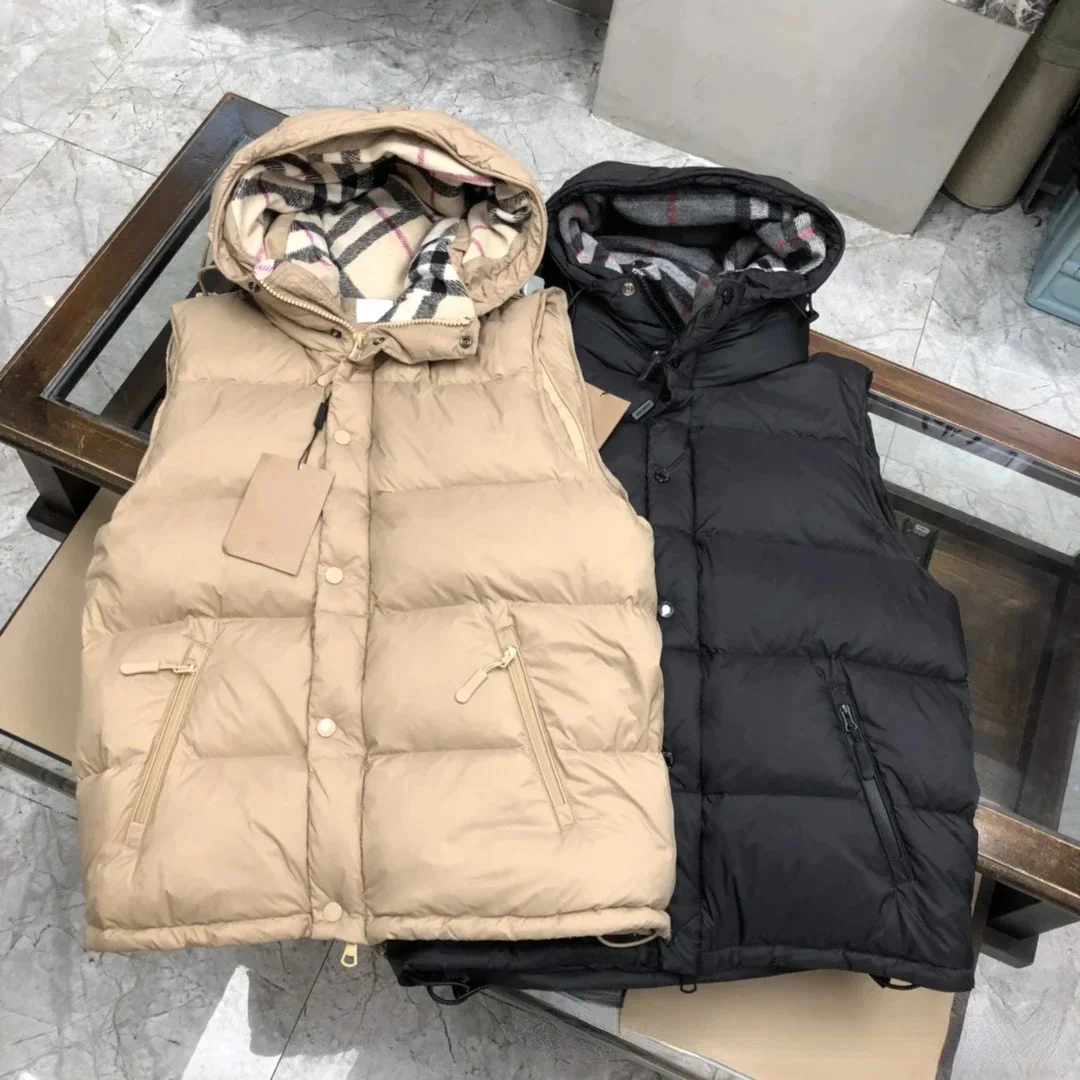 Down Jacket Winter Detachable Sleeves Hooded Down Coats Cold Resistant and Warm Men Women's 95% White Duck Jacket