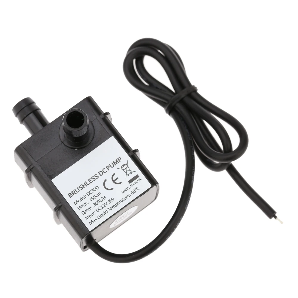 Ultra-quiet Mini Fountain Pump DC12V 9W Micro Brushless Water Oil Pump Waterproof Submersible Fountain Aquarium Circulating