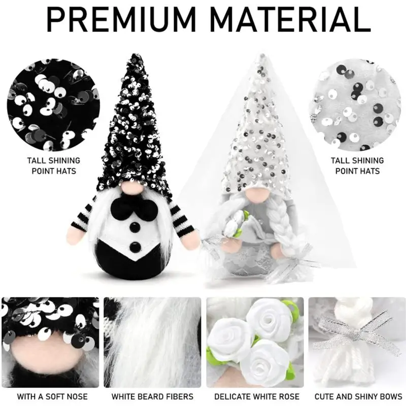 MaibaoteMbt Gnomo Autunnale Decorazioni, 2 Pezzi Bambole Gnomi Autunnali, Decorazione Elfo di Peluche Gnomi, Senza Volto Ornamenti per Autunnale