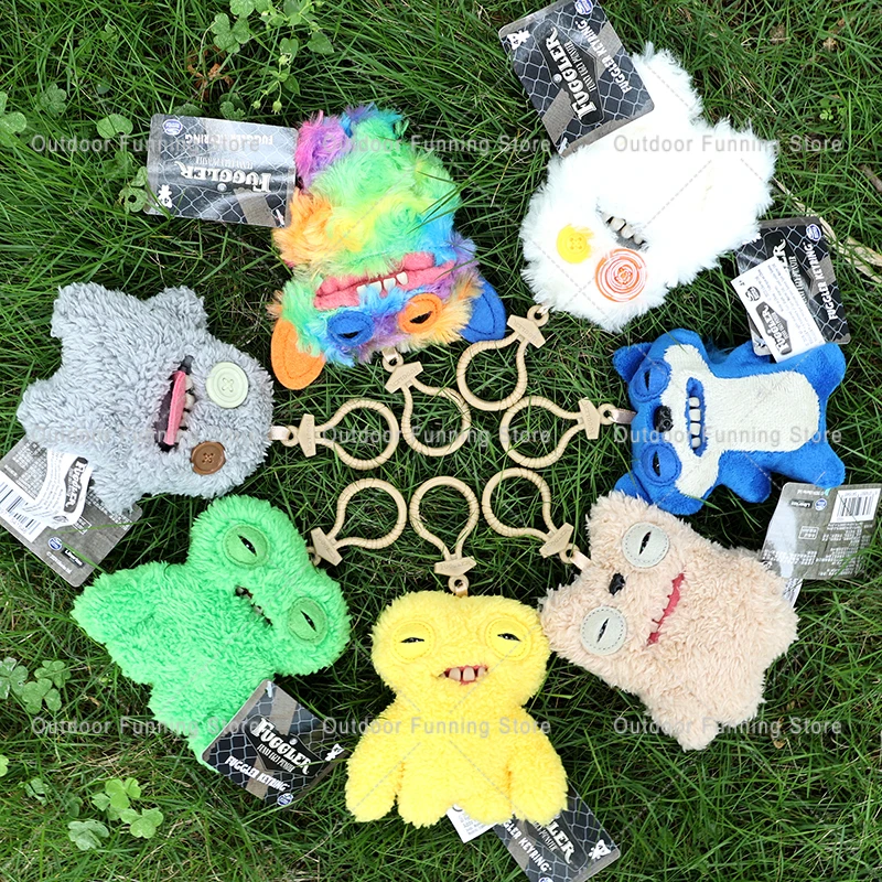 Plush Toy New Fuggler Plush Keyrings Ugly Monster 12cm Series 5 Hedge Grog Lord Long Ears Mr Needles Toys Backpacke Rings