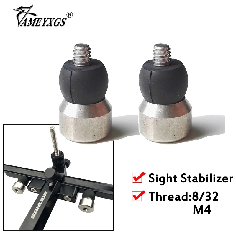Archery Bow Sight Stabilizer Compound Bow Damper Ball Metal Rubber Shock Absorber Sight Head Damping For Hunting Shooting angle space sight full metal reflect airsoft mirror corner sight 360 rotate reddot holographic for for police swat cqb infan