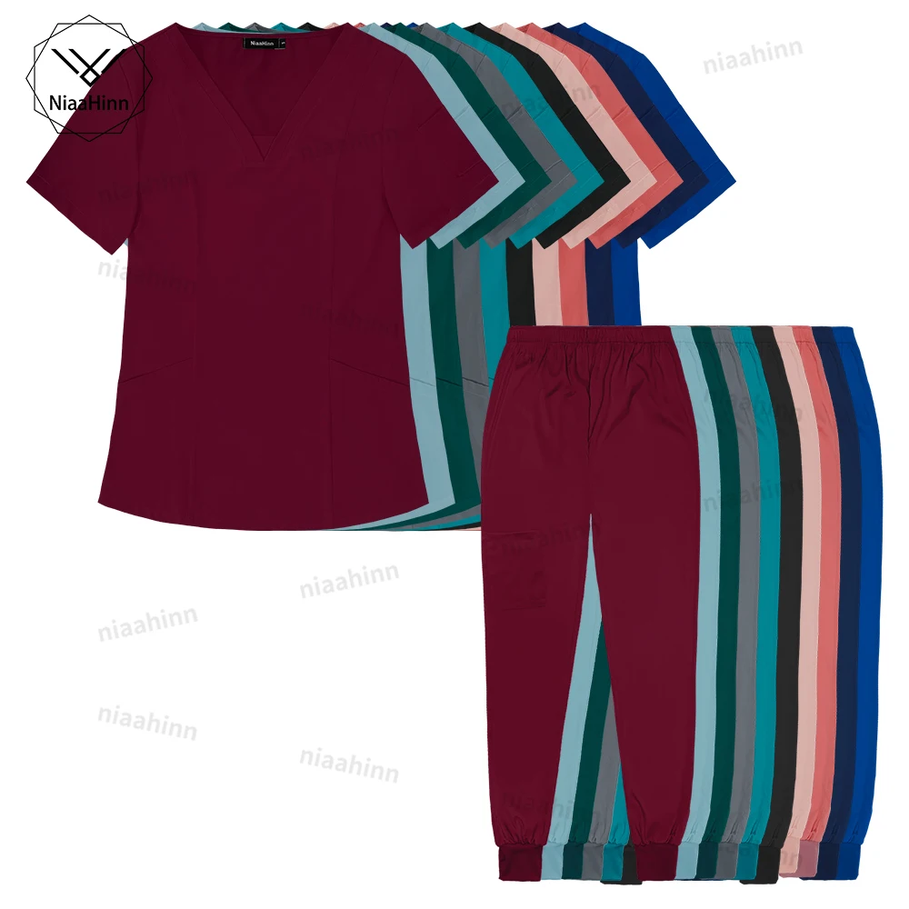 Women's Medical Uniforms Nursing Articles Medical Blouses Scrub Sets Pet Grooming Agency Nurse Work Wear Hospital Doctor Uniform