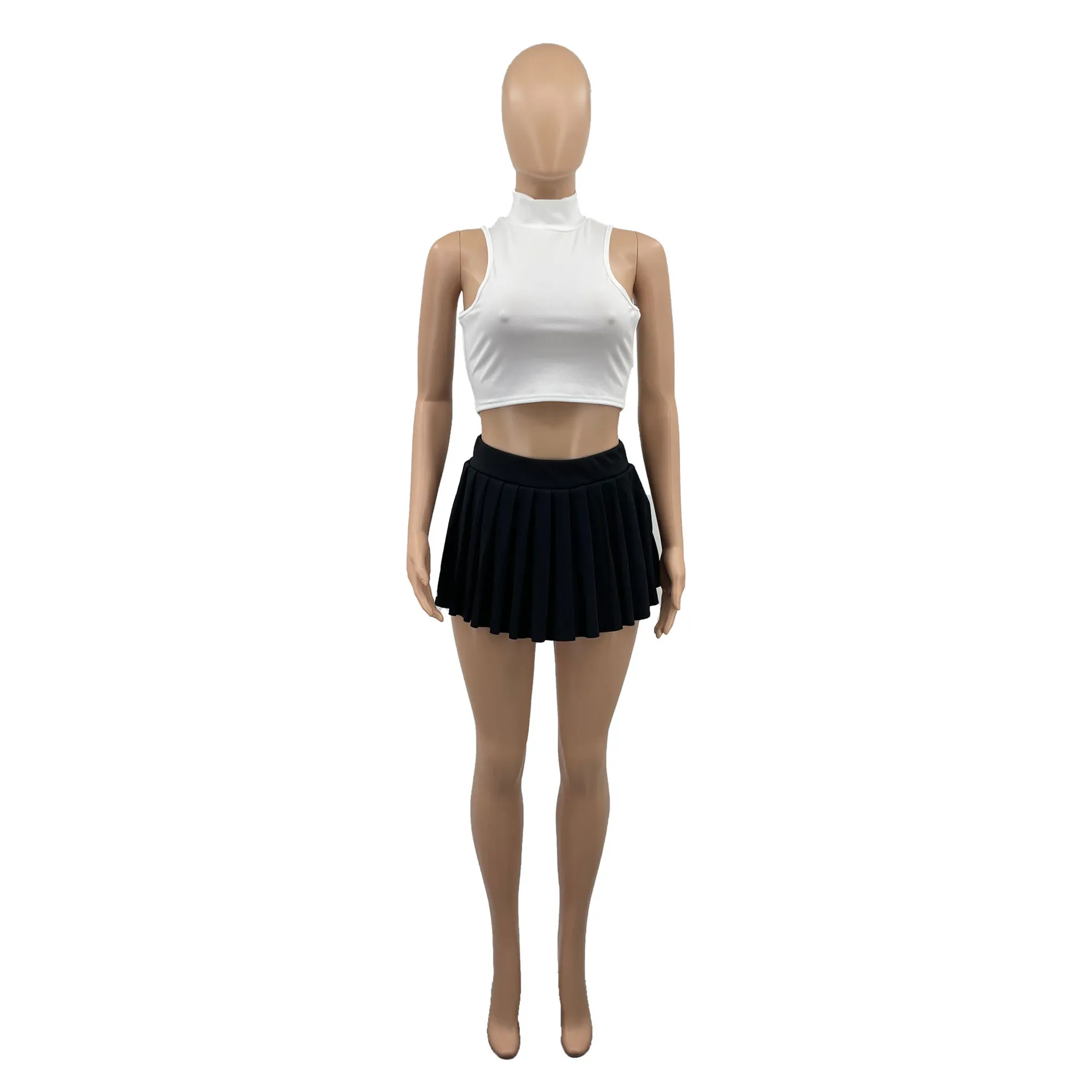 Echoine PU Leather Solid Pleated Fold Mini Skirt Hight Waist Sexy Women  Skirts Streetwear Party Club Min Skirt Summer 2023 New - AliExpress