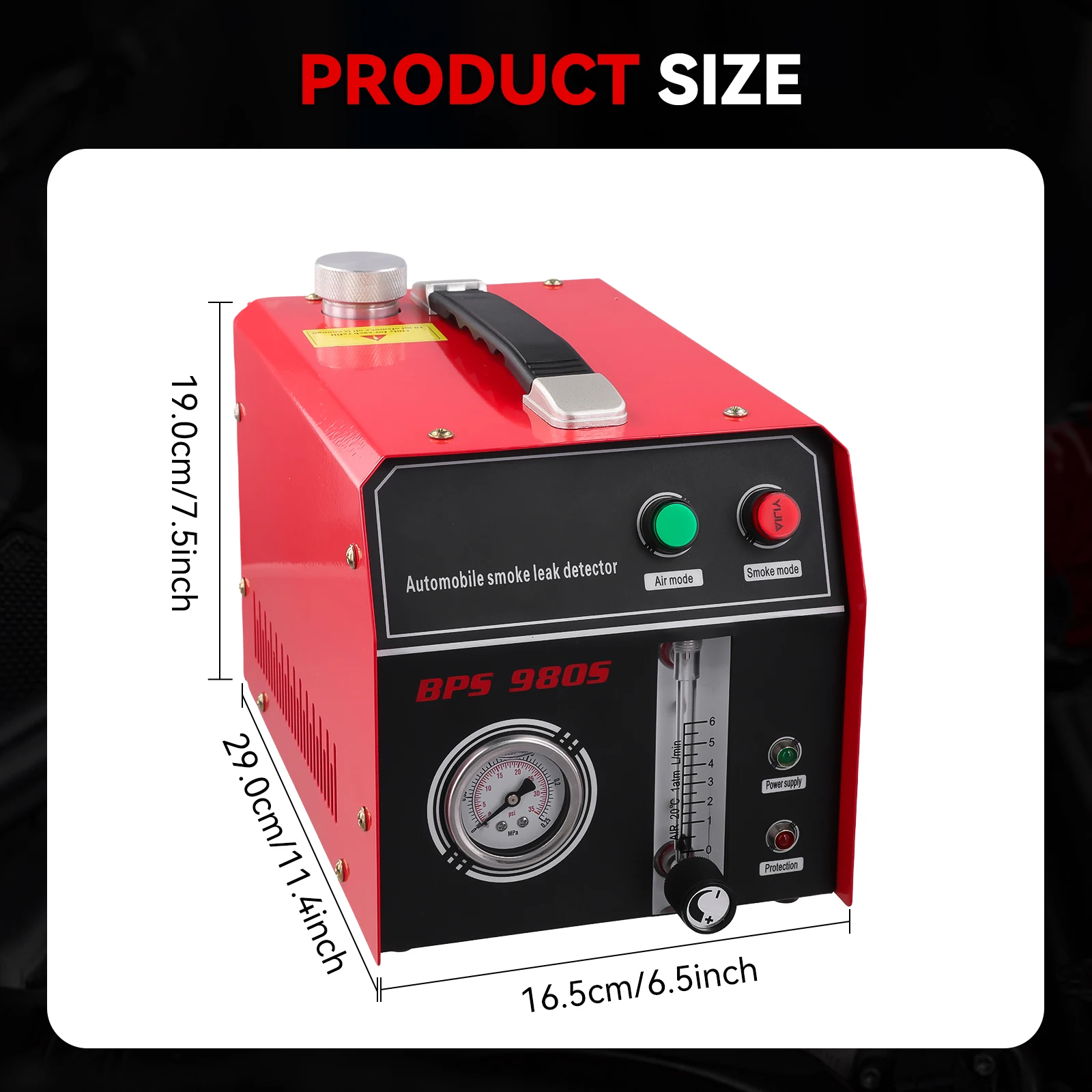 Podofo Auto-Leckdetektor mit Manometer und Luftpumpe