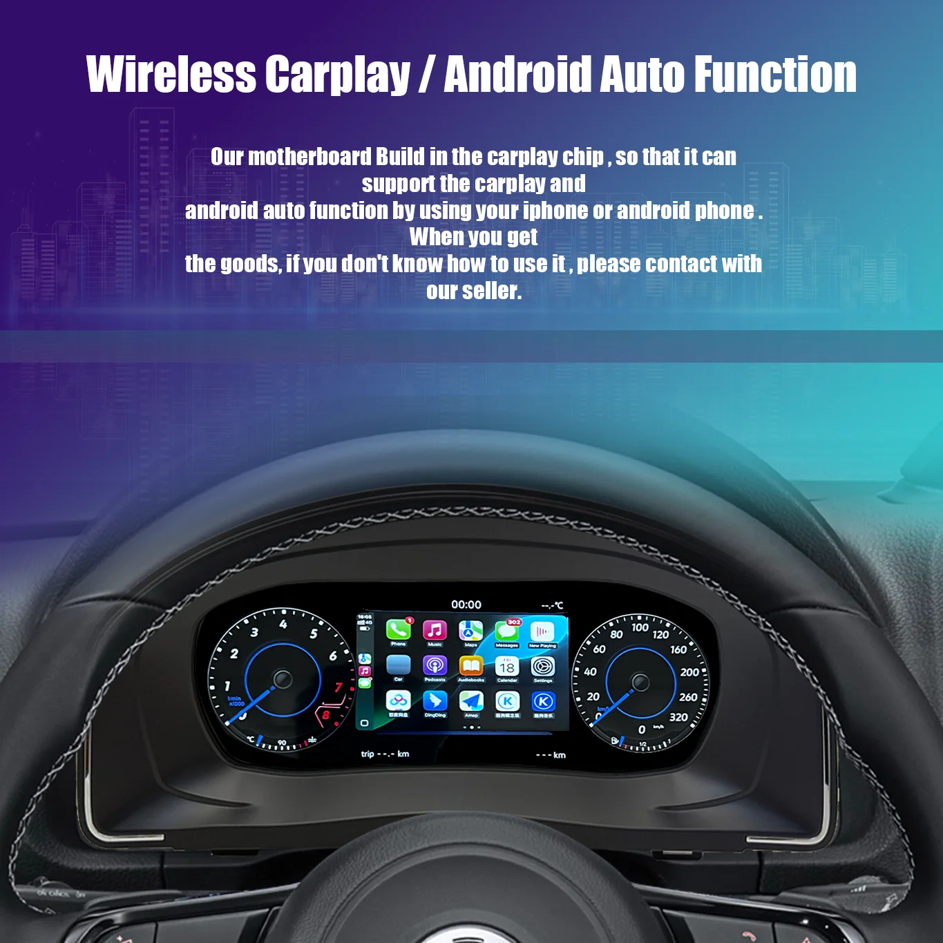 Panel de Instrumentos Digital LCD Linux de 10.25 Pulgadas para VW Scirocco EOS JETTA 2005-2016, con Carplay Inalámbrico, Android Auto, Cabina Virtual 2