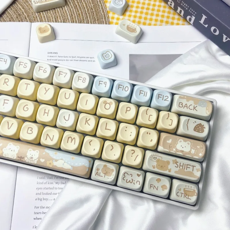 Kawaii Keys Milk Tea Bear Mao Profile Keycaps (131 Keys)